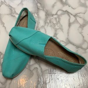 TOM’s Aqua Seafoam Green Loafers